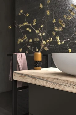 Set mobili bagno in legno Old Wood 2 di Loetrà