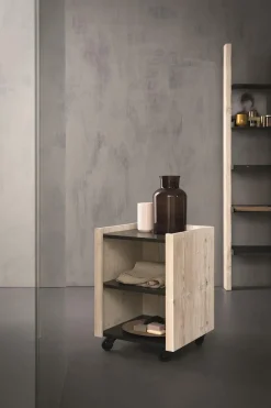 Set mobili bagno in legno Old Wood 2 di Loetrà
