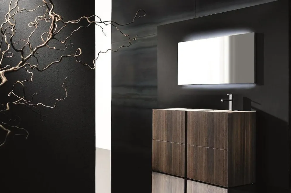 Set mobili bagno in rovere Crono 1 di Loetrà