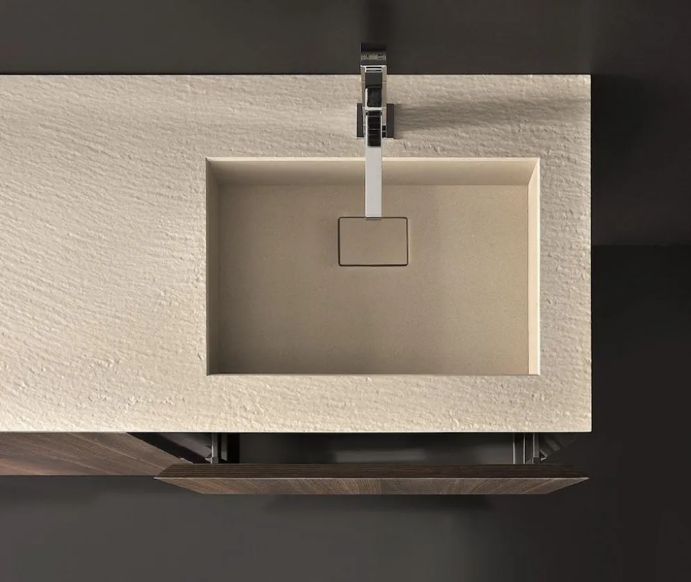 Set mobili bagno in rovere Crono 1 di Loetrà