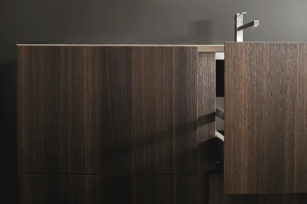 Set mobili bagno in rovere Crono 1 di Loetrà