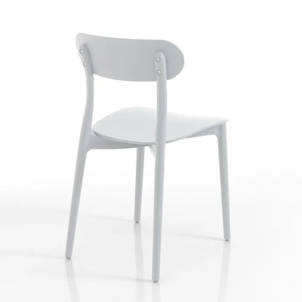 Set 4 sedie da cucina Luck White