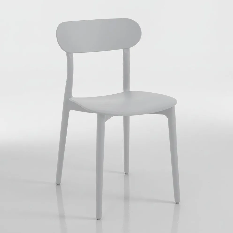 Set 4 sedie da cucina Luck White