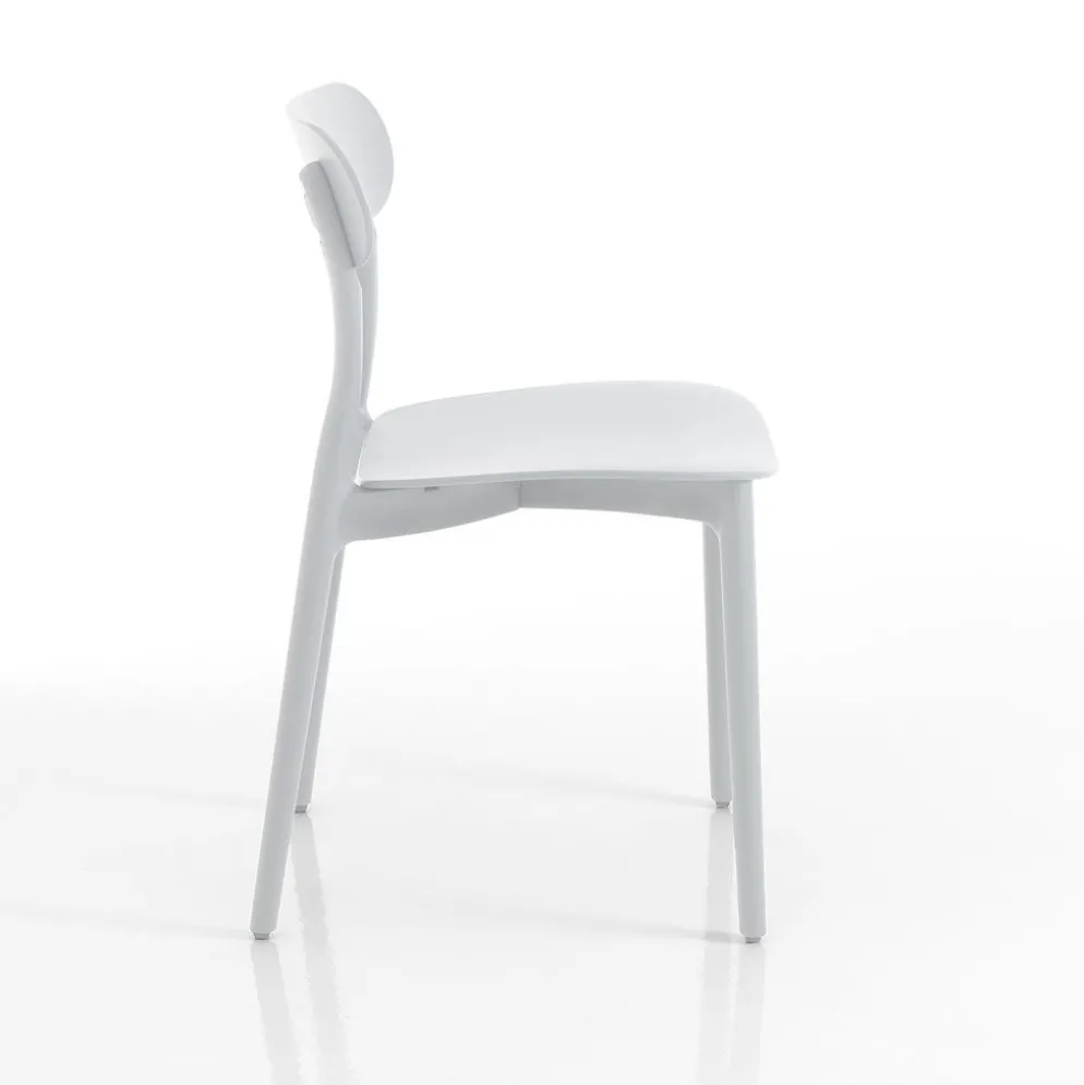 Set 4 sedie da cucina Luck White