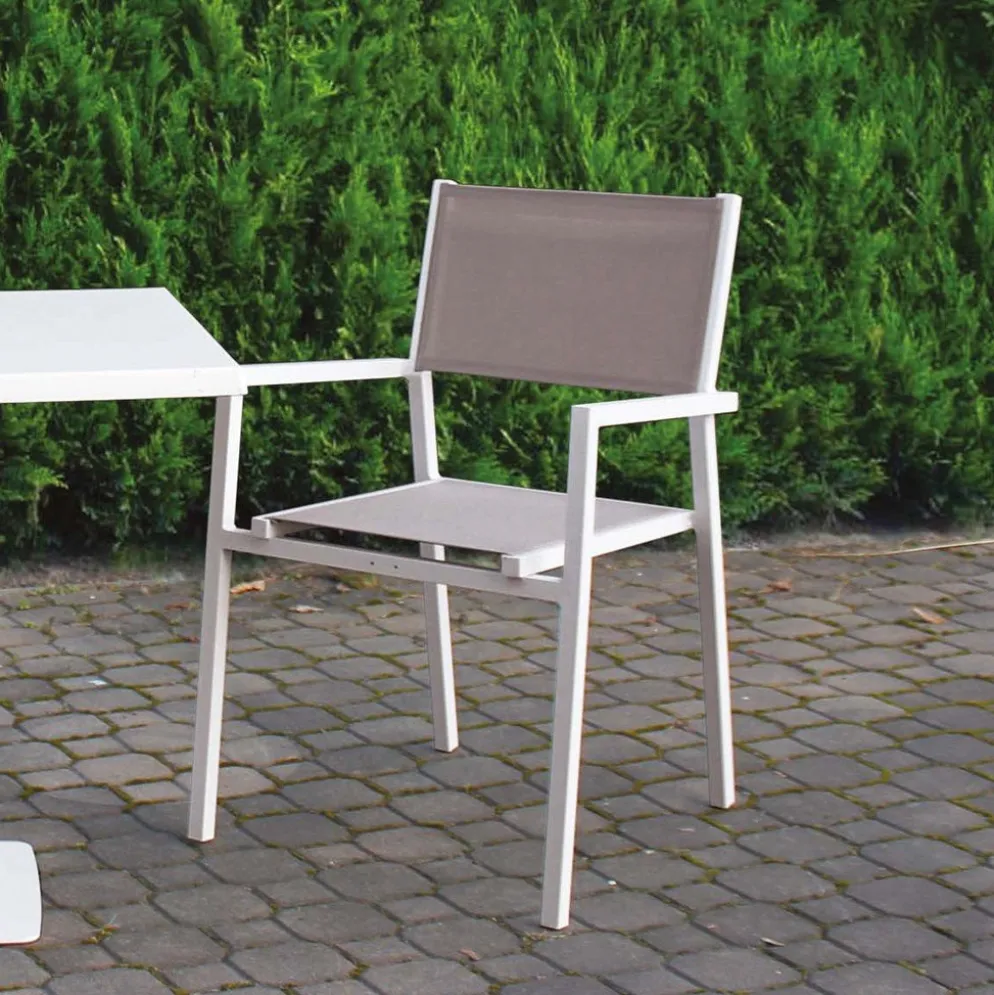 Set 4 sedie da esterno impilabili Prizna