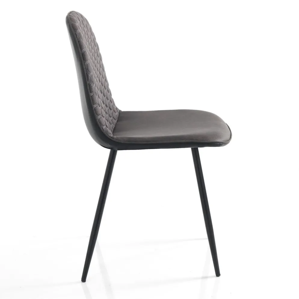 Set 4 sedie imbottite Lazing Grey