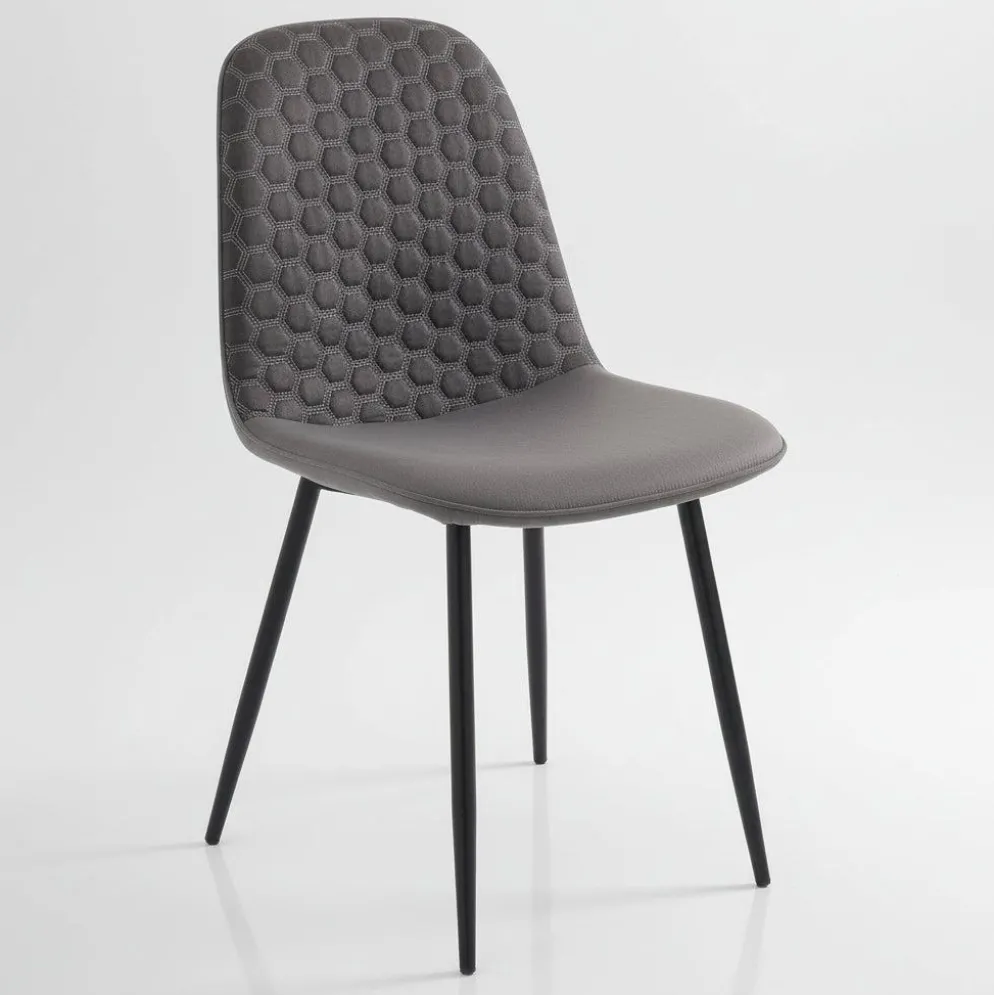Set 4 sedie imbottite Lazing Grey