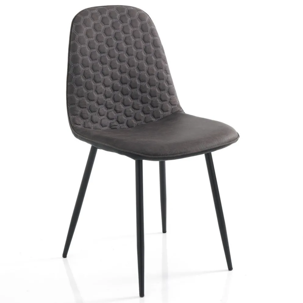 Set 4 sedie imbottite Lazing Grey
