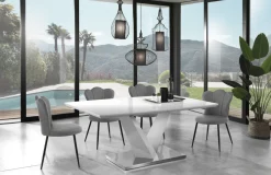 Set 4 sedie imbottite Tarja Grey