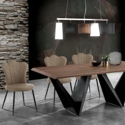 Set 4 sedie imbottite Tarja Sand