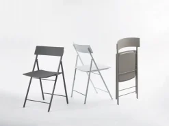 Set 6 sedie pieghevoli con carrello Kurt