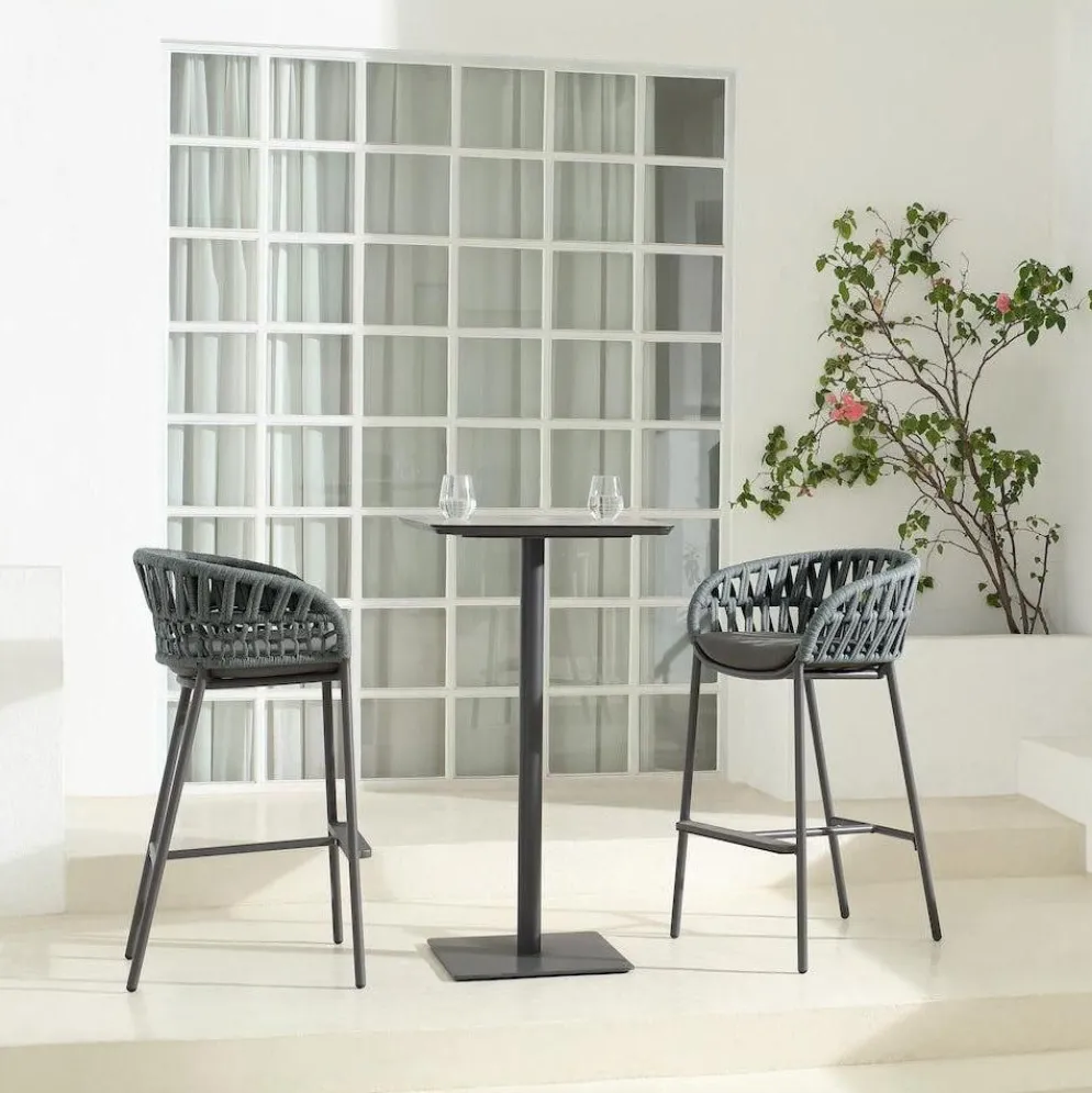 Set 4 sgabelli impilabili da giardino Tahiti