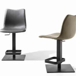 Sgabello design in ecopelle Stanley