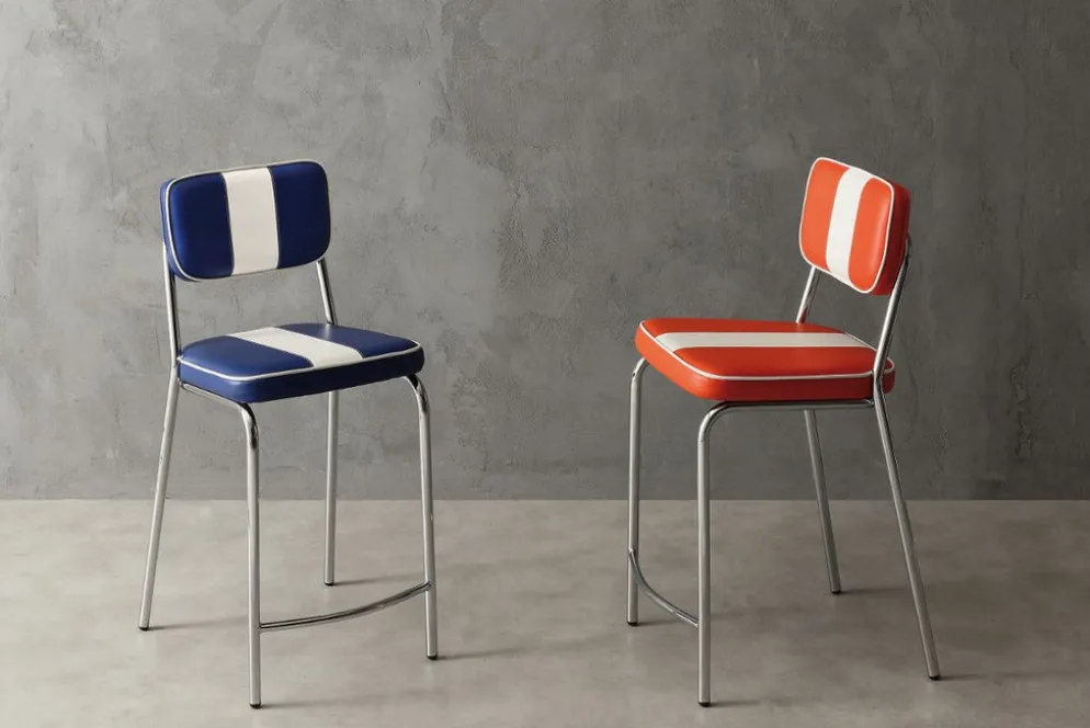 Sgabello imbottito Derrien design moderno