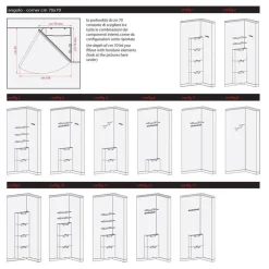 Specchio angolare ad anta in alluminio Angle Vanity