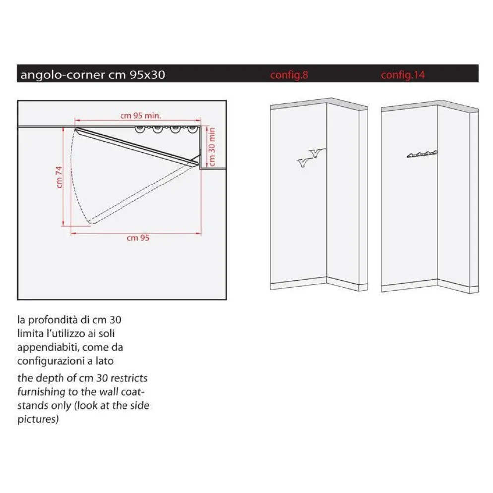 Specchio angolare ad anta in alluminio Angle Vanity