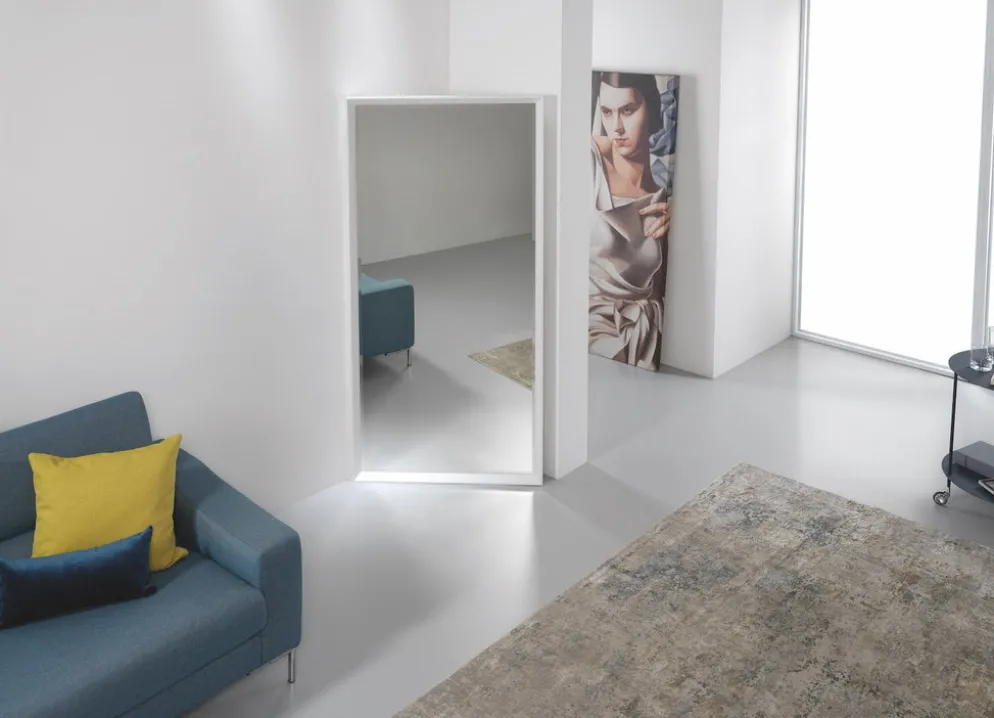 Specchio angolare con cornice in alluminio Angle Vanity