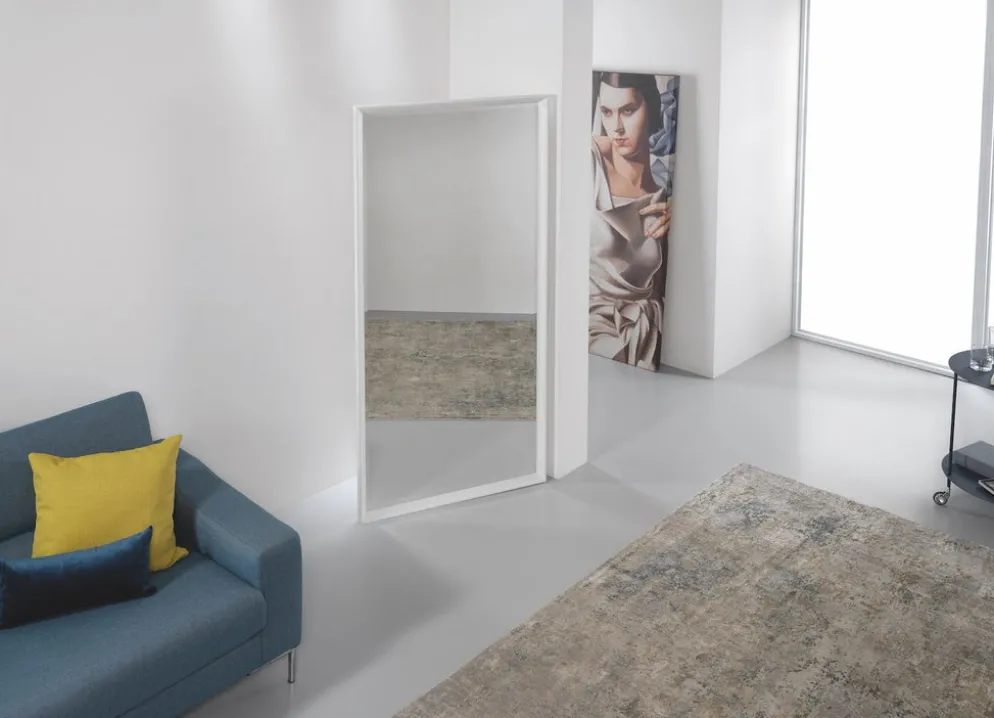Specchio angolare con cornice in alluminio Angle Vanity