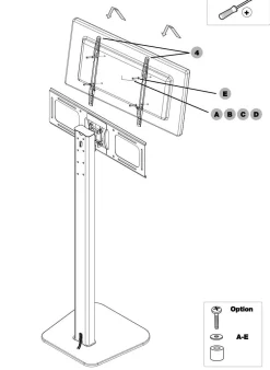 Supporto TV da pavimento design Morris1
