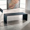 Tavolino basso da salotto Eberg in vetro nero