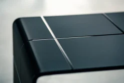 Tavolino basso da salotto Eberg in vetro nero
