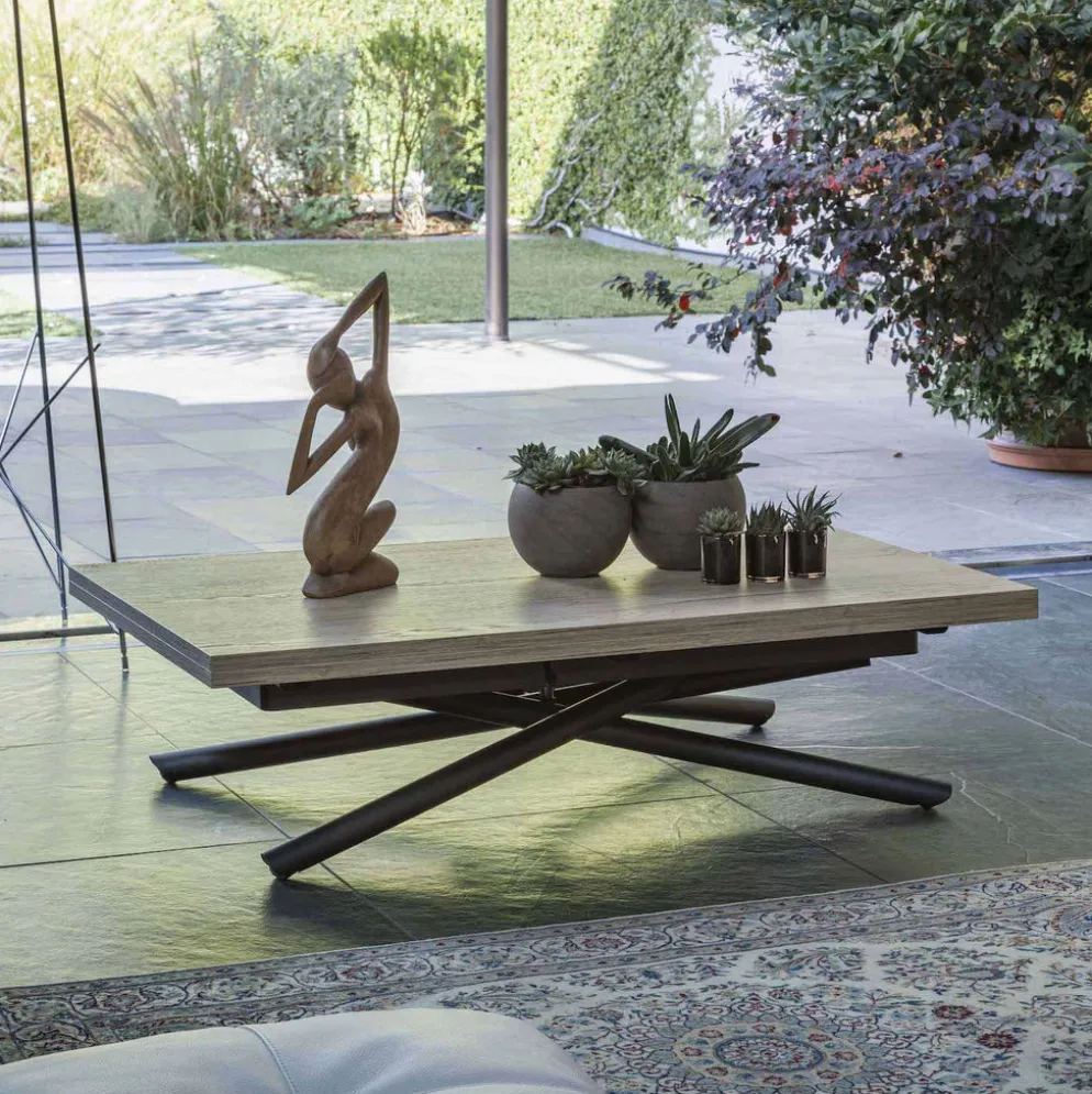 Tavolino che diventa tavolo Lotus di Altacom