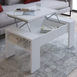 Tavolino da salotto con contenitore Garliz White