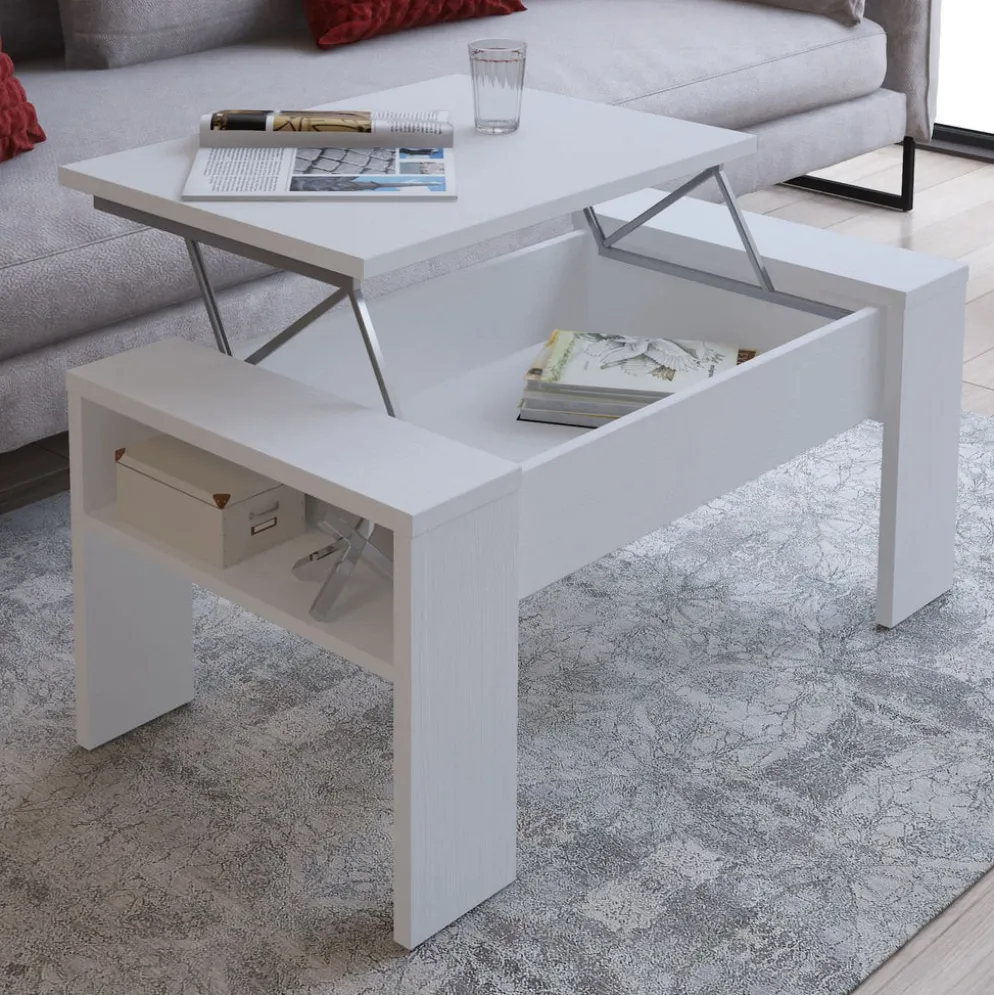 Tavolino da salotto con contenitore Garliz White