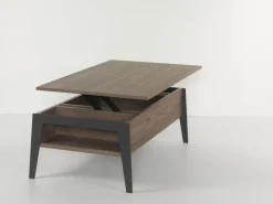 Tavolino da salotto con piano alzabile e contenitore Mintar