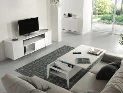 Tavolino da salotto con piano alzabile e contenitore Mintar