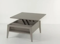 Tavolino da salotto con piano alzabile e contenitore Mintar
