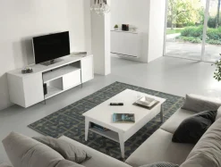 Tavolino da salotto con piano alzabile e contenitore Mintar