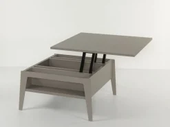 Tavolino da salotto con piano alzabile e contenitore Mintar