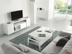 Tavolino da salotto con piano alzabile e contenitore Mintar
