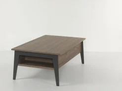 Tavolino da salotto con piano alzabile e contenitore Mintar