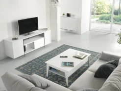Tavolino da salotto con piano alzabile e contenitore Mintar