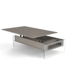 Tavolino da salotto contenitore con piano alzabile Miram
