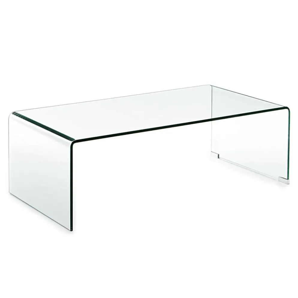 Tavolino da salotto in vetro curvato Emerald