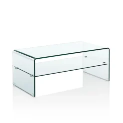 Tavolino da salotto in vetro curvato Emerald Evo