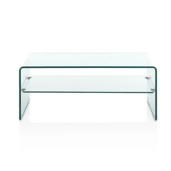 Tavolino da salotto in vetro curvato Emerald Evo