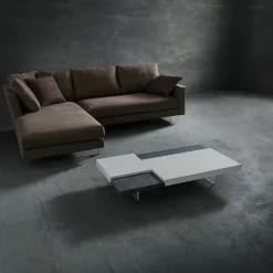 Tavolino design da salotto Grigor in legno 120 x 70 cm
