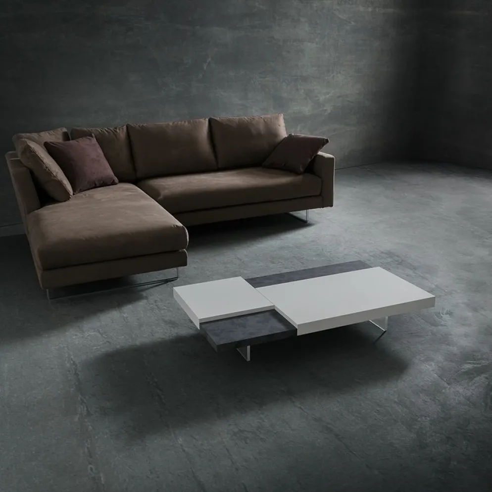 Tavolino design da salotto Grigor in legno 120 x 70 cm