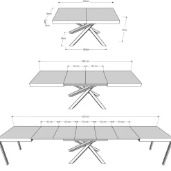 Tavolo allungabile Aberdeen 4C 90x160/420 cm