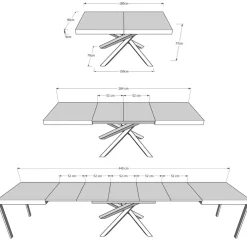 Tavolo allungabile Aberdeen 4C 90x180/440 cm