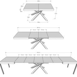 Tavolo allungabile Aberdeen 4A 90x180/440 cm