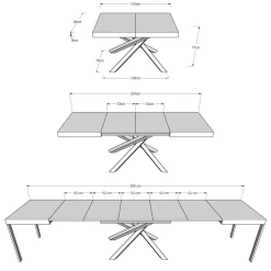 Tavolo allungabile Aberdeen 4C 90x130/390 cm