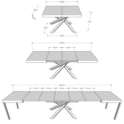 Tavolo allungabile Aberdeen 4B 90x130/390 cm