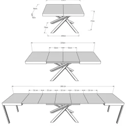 Tavolo allungabile Aberdeen Evolution 90x120/380 cm