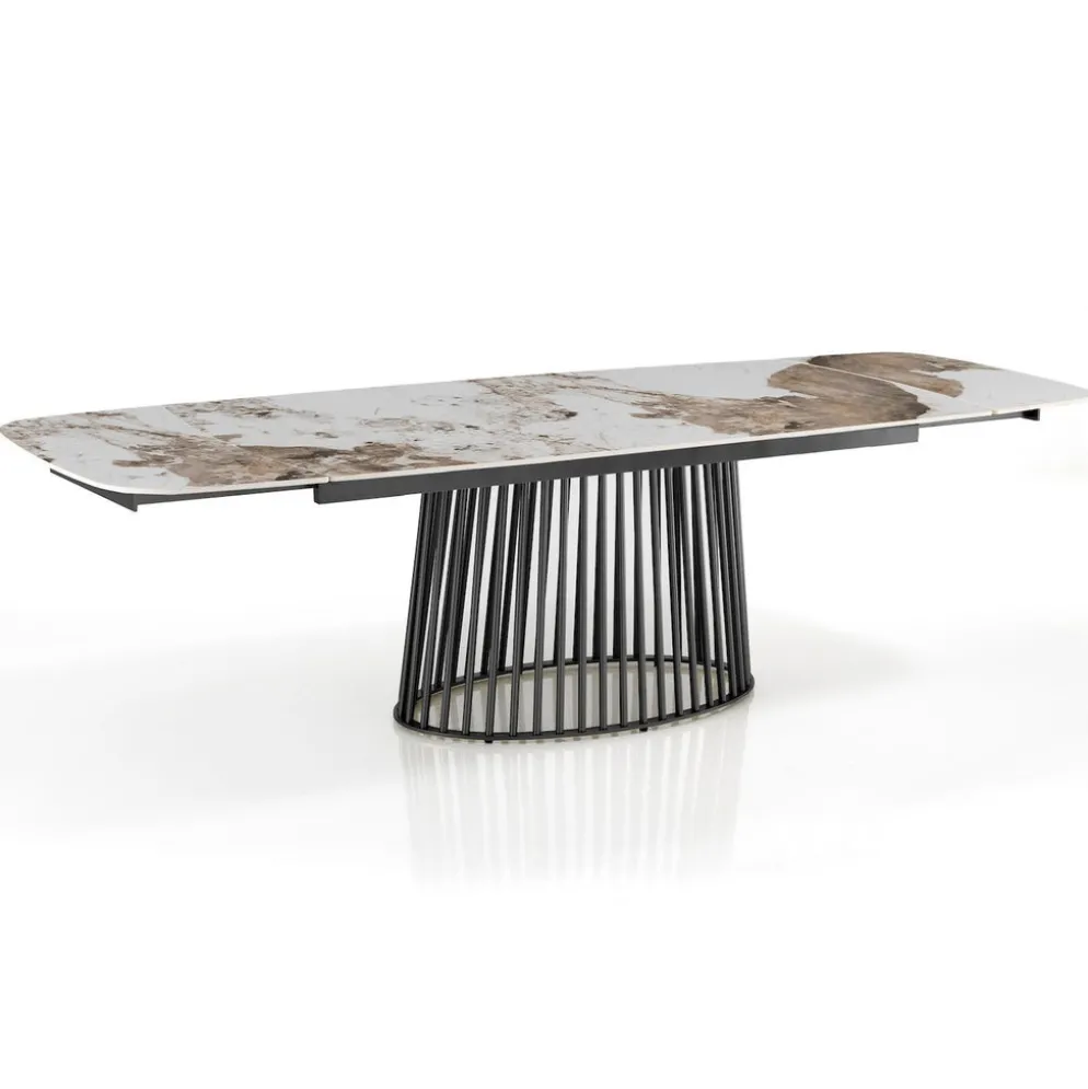 Tavolo allungabile con piano in ceramica Colin B