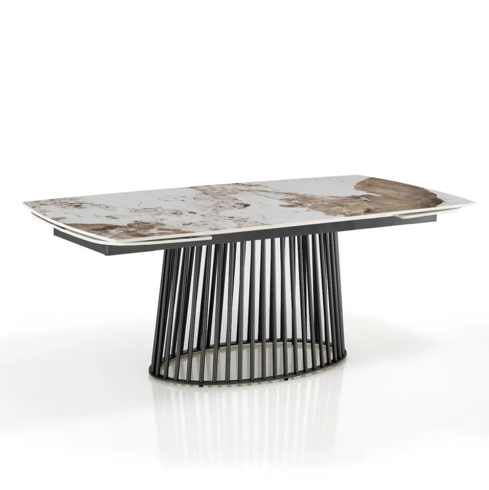Tavolo allungabile con piano in ceramica Colin B